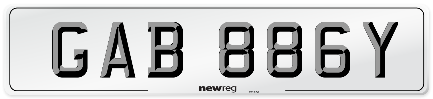 GAB 886Y Number Plate from New Reg